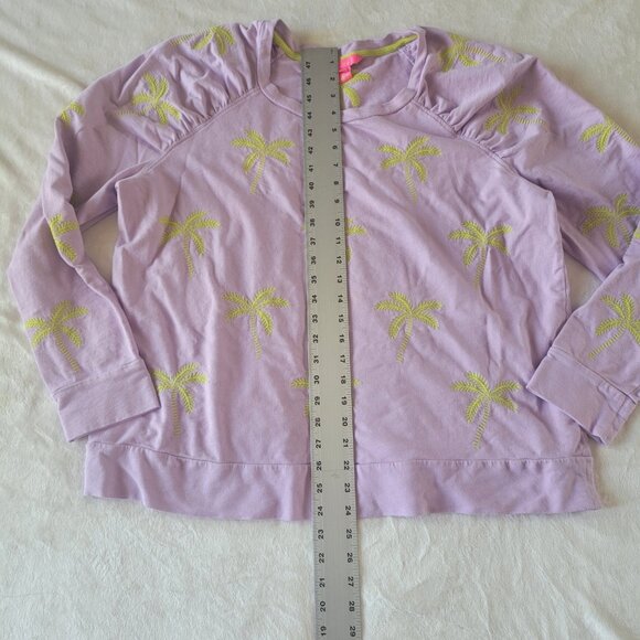 Lilly Pulitzer Aldean, sweatshirt with palm trees. - Picture 6 of 7